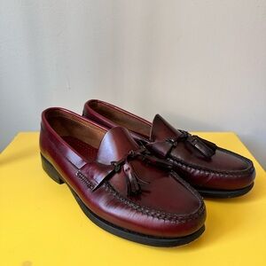 GH Bass Tassel Loafers in maroon